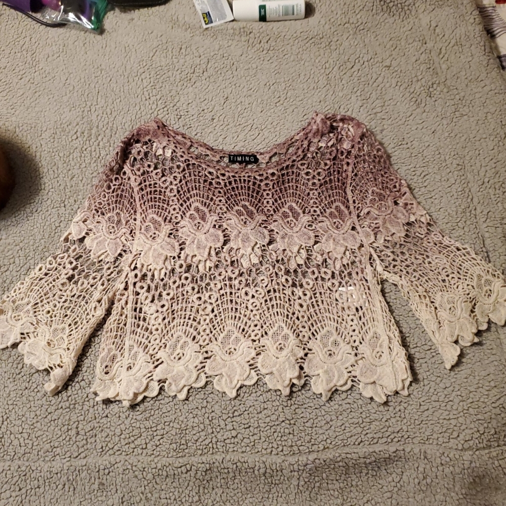 Lace crop top
